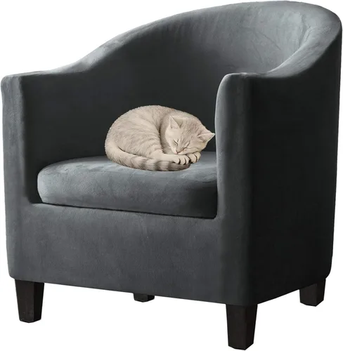 Vista 24 de Fundas de terciopelo para sillones, fundas de elastano para sillones, fundas elásticas para sillas de bañera, fundas protectoras para muebles, funda
