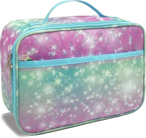 Vista 14 de Kulle - Lonchera de astronauta para niños, bolsa de almuerzo con tema espacial aislada, lonchera térmica reutilizable para niños, para la escuela