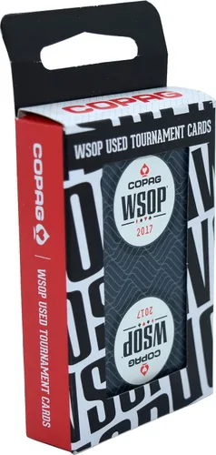 Vista 2 de WSOP Juego de 2 mazos auténticos repartidos en 2017 usados Copag Plastic Playing Cards Bridge Standard Index