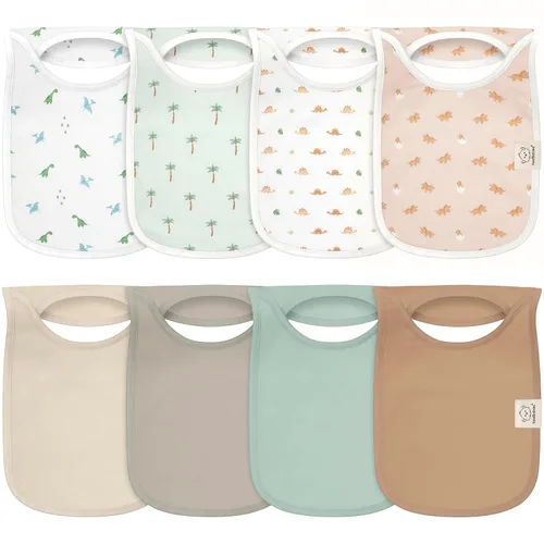 Vista 20 de KeaBabies Paquete de 8 Baberos para Niños y Niñas, Baberos sin Botones para Babear, Dentición de Bebés Niñas y Niños Pequeños, Recién Nacidos