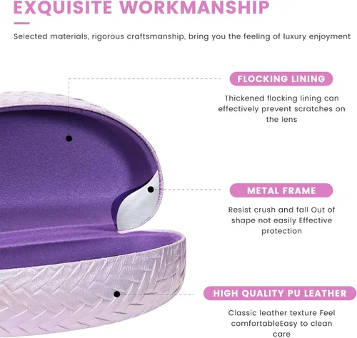 Vista 3 de molshine Estuche rígido para lentes de sol, funda clásica para gafas de sol y lentes