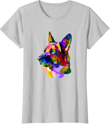 Vista 23 de Camiseta para dueño de perro de pastor alemán, Negro
