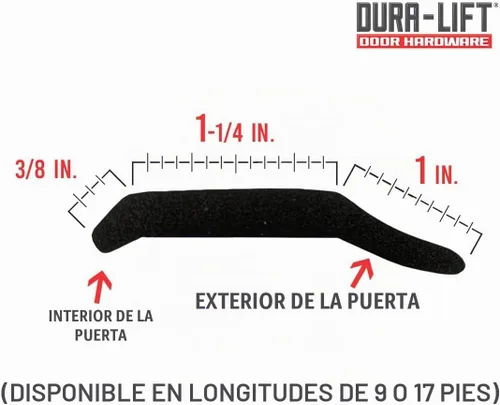 Vista 3 de DURA-LIFT Sello inferior de espuma para puerta de cochera para puertas de 16' de ancho