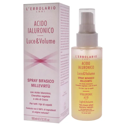 Vista 4 de L'Erbolario Spray bifásico de ácido hialurónico – Luz y volumen – verdadero aliado para un cabello magnífico – Más completo, más suave y brillante