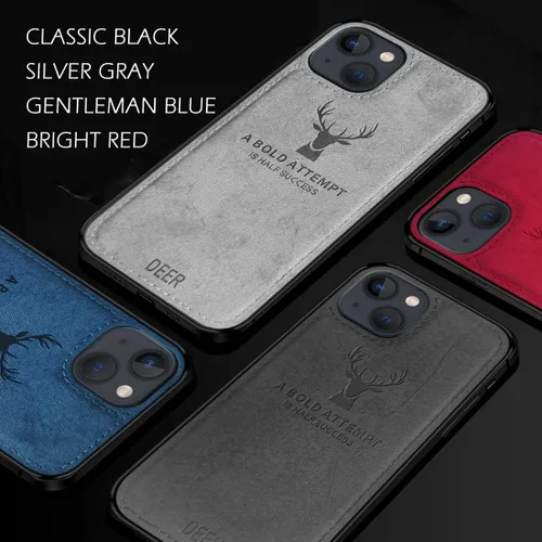 Vista 9 de Funda protectora de tela TPU con textura suave de lujo para iPhone 13, resistente a la suciedad, antigolpes, antihuellas, protección de cuerpo Negro