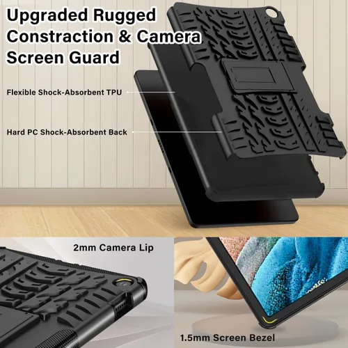 Vista 5 de ROISKIN Funda resistente a prueba de golpes de doble capa para tablet 10 2023 de 13ª generación, no para iPad Samsung de 10 pulgadas