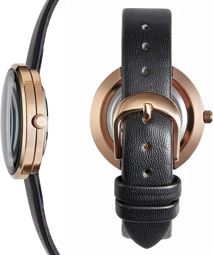 Vista 2 de Bisley Reloj de cuero para mujer, reloj analógico impermeable simple