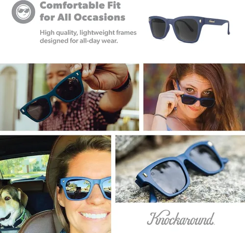 Vista 6 de Knockaround Seventy Nines - Gafas de sol polarizadas para hombres y mujeres, protección completa UV400