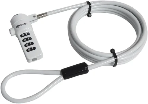 Vista 7 de Sendt Cable de seguridad negro con cerradura de combinación para portátil/portátil