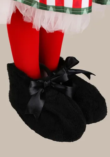 Vista 6 de Dr. Seuss The Grinch Cindy Lou Who Christmas Costume for Girls, Plaid Holiday Dress & Skirt with Red Cape
