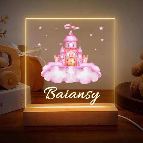 Vista 16 de Luz nocturna personalizada para bebés y niños, lámpara LED de corona de estrellas con nombre personalizado para niñas y niños, luces nocturnas