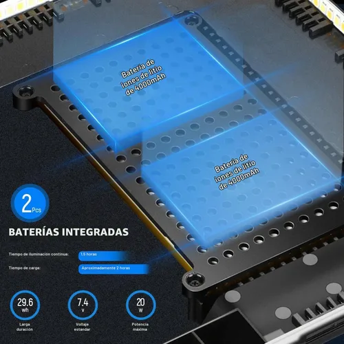 Vista 3 de NEEWER Panel de Luz LED para Video de 13", Kit de Iluminación de Estudio con Soporte de Trípode, Luz Clave Fotográfica Ajustable Bicolor de 20W