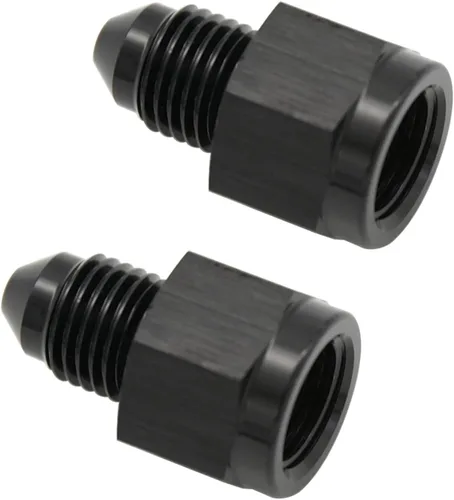 Vista 24 de 1/8 NPT hembra a -3 AN AN3 macho Flare Thread Expander adaptador Expander Accesorios de manguera Aluminio Negro
