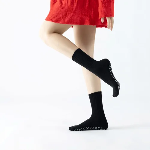 Vista 2 de Calcetines de yoga y pilates con empuñaduras para mujer, antideslizantes, coloridos, teñido anudado, acolchados, calcetines para bailar en barra