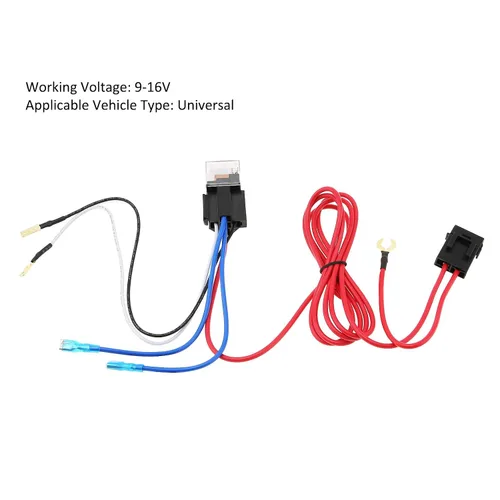 Vista 9 de Kit de relé de arnés de cableado de 12 V 30 A para modificación de bocinas de tono de explosión con bandas
