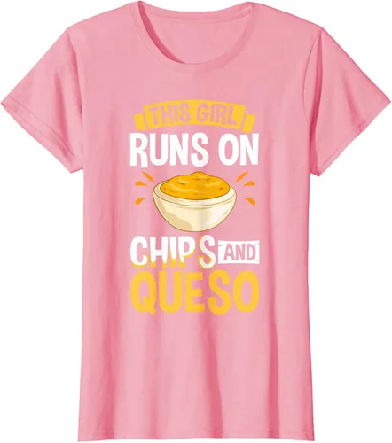 Vista 8 de Queso Dip Camiseta Chile con Queso Salsa Mexican Chips Chile con Queso, Negro, S