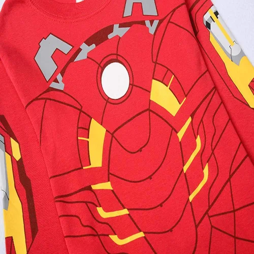 Vista 2 de N'aix Pijama de algodón para niños pequeños, ropa de dormir de dibujos animados, conjunto de 2 piezas