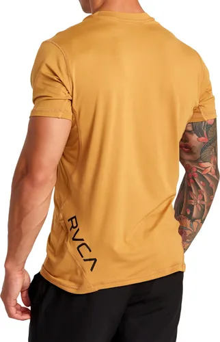 Vista 4 de RVCA Camiseta deportiva de manga corta con cuello redondo para hombre