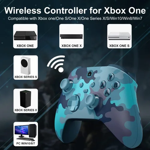 Vista 3 de ADHJIE Xbox one Controller, 2.4GHz Xbox One Wireless Controller With 3.5mm Headset Jack Wireless Xbox Controller for Xbox oneXbox One SX Xbox Series