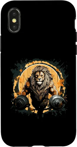 Vista 4 de Funda de motivación para iPhone 14 Lion Bodybuilding Beast Fitness Gym