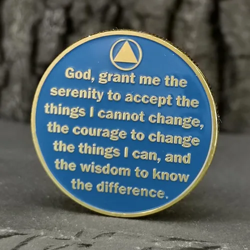 Vista 4 de Phoenix in Flames - Chip de sobriedad que se levanta de la adicción con fuerza AA Medallion Recovery Challenge Coin