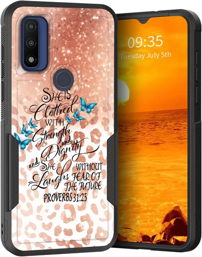 Vista 200 de para Moto G Play 4G 2024, funda de dos capas híbrida resistente y a prueba de golpes, PC duro + silicona suave protectora para Motorola Moto G Play