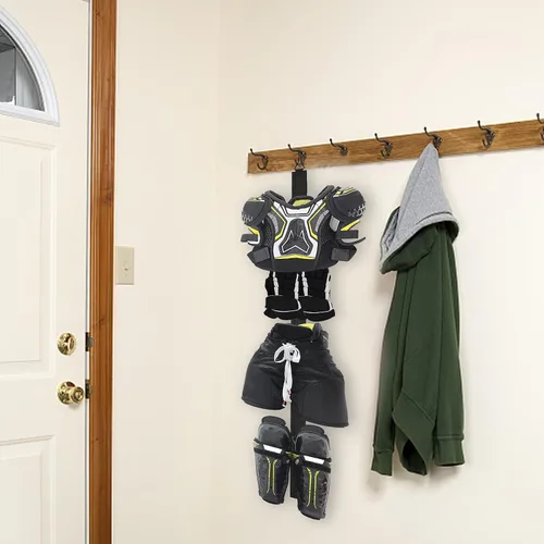 Vista 5 de Percha de hockey portátil colgante Dryig Rack Regalos para el hogar y al aire libre Uso en hockey sobre hielo, patinaje, fútbol, camping, pesca, 5