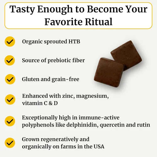Vista 4 de BIG BOLD HEALTH HTB Immunity Chews - Suplemento orgánico de trigo sarraceno tartario del Himalaya para apoyar la energía natural y la función