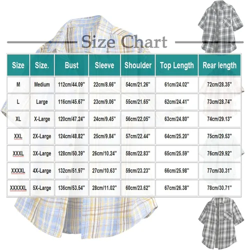 Vista 2 de Men's Casual Plaid Button Down Shirt Short Sleeve Gingham Dress Shirts Regular Fit Tee Work Tops with Pocket