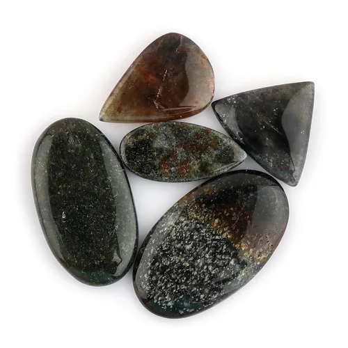 Vista 18 de CRYSTALIS Al por mayor 5 piezas de piedra preciosa natural K2 jaspe suelta en bruto, cabujones para hacer joyería, piedras pulidas de chakra