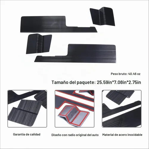 Vista 7 de Aunginsy Cubierta de moldura de panel de puerta interior de coche Compatible con Toyota FJ Cruiser 2007-2021 Protección de panel de manija de puerta