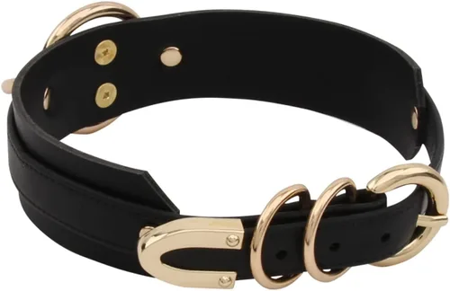 Vista 2 de Lookook Fashion O-Ring - Gargantilla de piel sintética para mujer