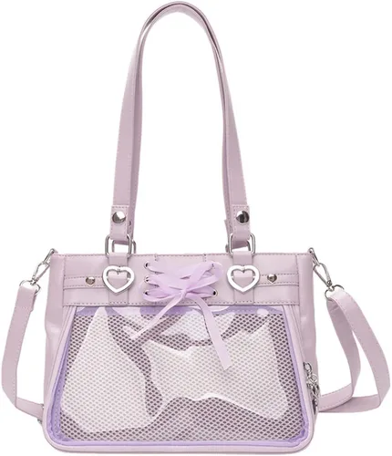 Vista 7 de Bolso versátil de gran capacidad para mujer, bolsa de exhibición de pin de cinta de seda de anime