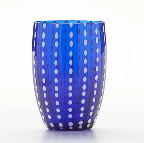 Vista 8 de Zafferano Perle - Vaso de cristal ámbar de 11 oz (juego de 2)