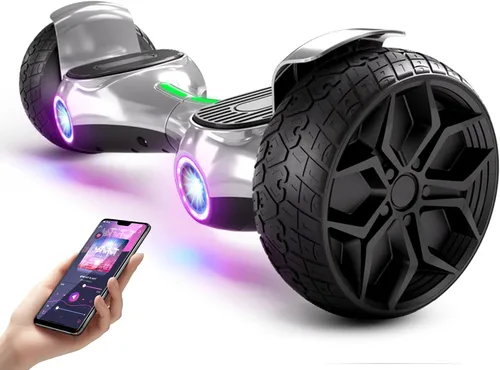 Vista 12 de LIEAGLE Scooter, Self Balancing Scooter with Bluetooth Speaker LED Lights Wheels,Dual 300w Motors, 7.5 mph Max Speed & 8.5 Miles Max Range, for