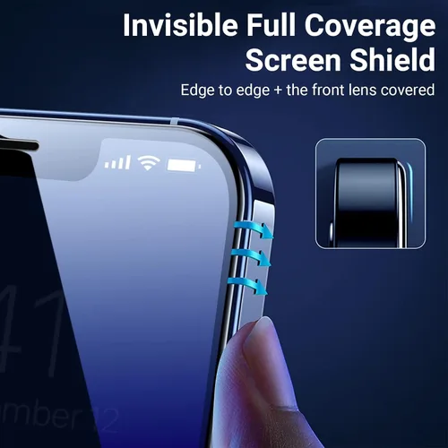 Vista 5 de UltraGlass TOP 9H+ - Vidrio 9H+ para protector de pantalla iPhone 11/XR, grado militar a prueba de roturas y duradero, protector de pantalla