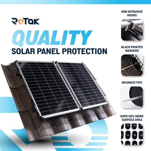 Vista 6 de ROTAK Critter Guard - Panel solar de 4 pulgadas x 100 pies - Malla de rollo de alambre recubierto de PVC negro galvanizado de ½ pulgada