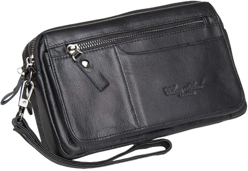 Vista 2 de Hebetag Cartera de cuero para hombre organizador de muñeca