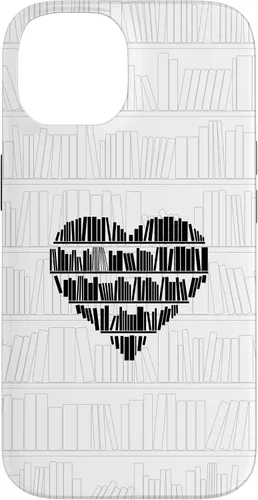 Vista 4 de Bookworm Book Lover Minimalist Heart White Case for iPhone 17
