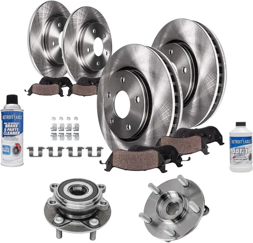 Vista 97 de Detroit Axle - Rotores de freno para Chrysler 200 2015 2016 2017, Rotores de freno de disco de reemplazo: 12.01" pulgadas delantero y 10.95