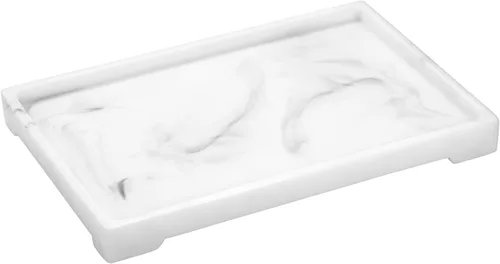 Vista 21 de Luxspire Bandeja de resina para tocador, bandeja de baño, bandeja de almacenamiento para tanque del inodoro, 11 x 4 pulgadas, bandejas para A - Tinta