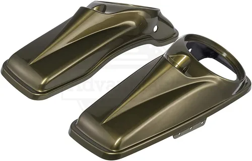 Vista 40 de Tapas para bocinas de motocicleta aptas para 2014+ Harley Touring Hard Saddle Bags - Whisky ámbar, 8 pulgadas Amber Whiskey