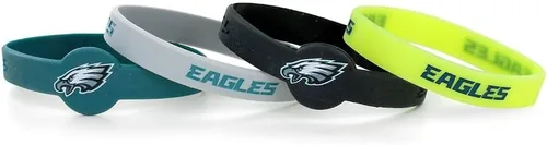 Vista 10 de Pulseras de silicona de la NFL, paquete de 4