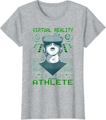 Vista 19 de Playera divertida de realidad virtual para atleta VR Gamer Negro
