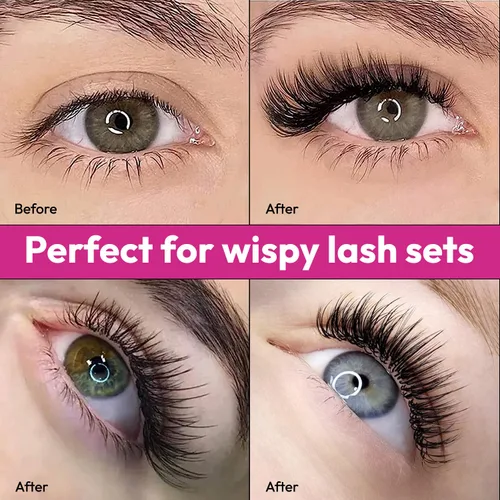 Vista 6 de Eyesy Lash 500 Wispy Premade Fans - 9D 0.05 Tamaño 8mm Rizo C - Pestañas Suaves Naturales Sueltas Prefabricadas para Extensiones de Pestañas Hechas
