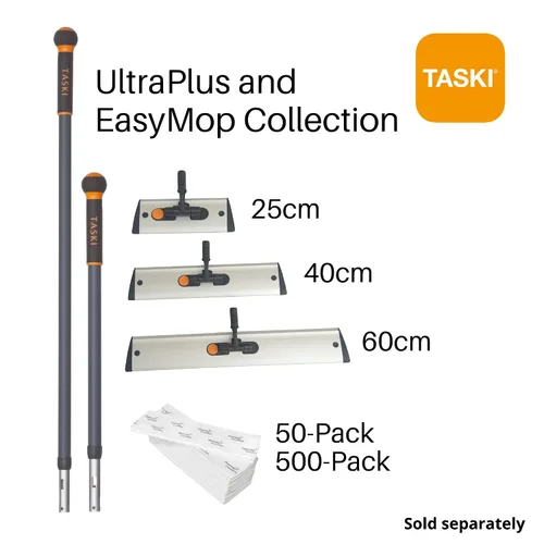 Vista 2 de Taski D7520281 Ultra Plus - Marco de trapeador, cabezal de trapeador comercial resistente, 24 pulgadas de ancho (23.6 in)