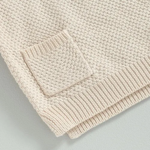 Vista 6 de Suéteres de punto grueso para bebé, niña, niño, sudadera para bebé, linda ropa de otoño e invierno