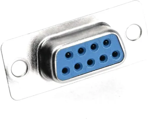 Vista 2 de DB9 9 Pin hembra a macho tipo soldadura adaptador conectores 5 pares
