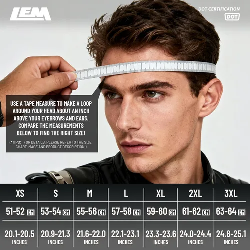 Vista 2 de LEM Cascos modulares de motocicleta de fibra de vidrio, casco de motocicleta de cara completa abatible para excursiones, certificado por DOT, visera
