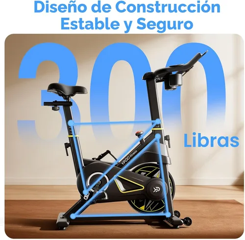 Vista 2 de YPOO Exercise Bike Adjustable Magnetic Resistance 330LBS,APP Courses
